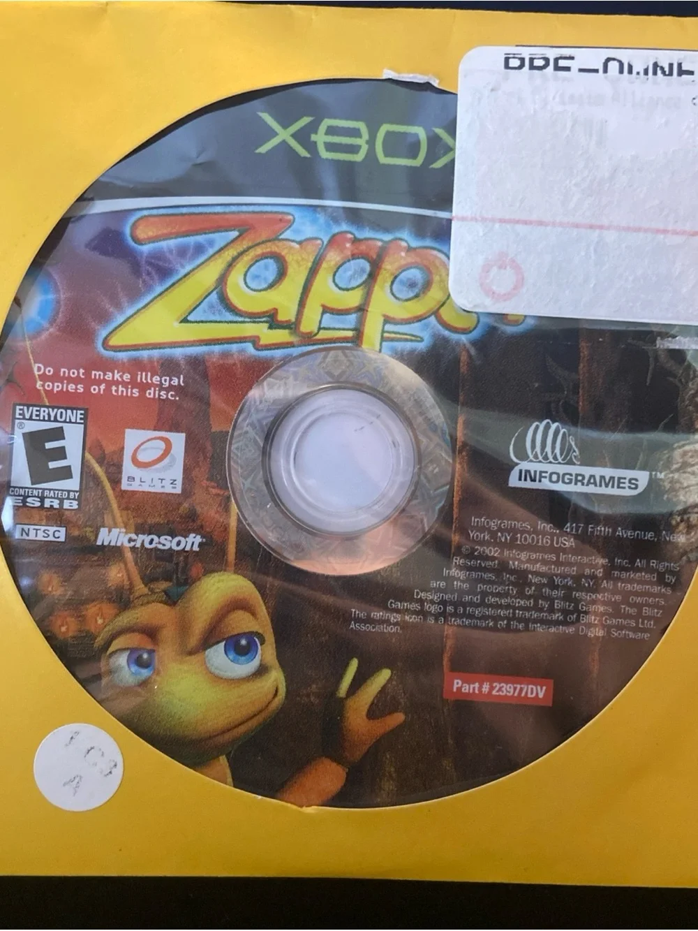 Zapper Microsoft Xbox 2002 Disc Only TESTED!